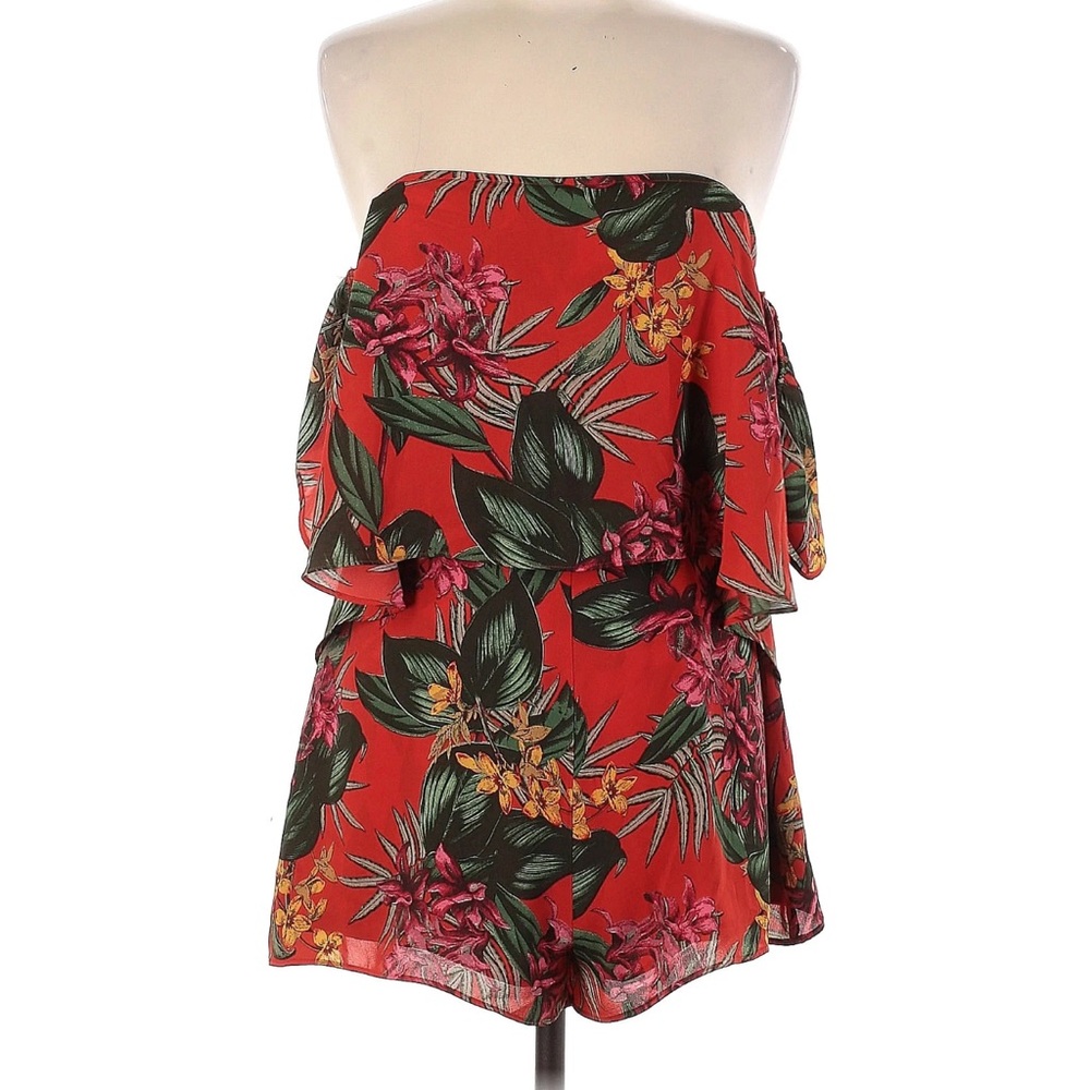 Floral Strapless Romper